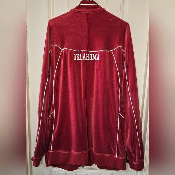 🎉Host Pick🎉 [Oklahoma Basketball] Velour Zip Jacket Boomer Sooner - XXL - OU - Picture 5 of 15